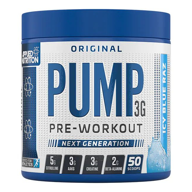 Applied Nutrition Pump suplement diety, Icy Blue Raz, 375 g