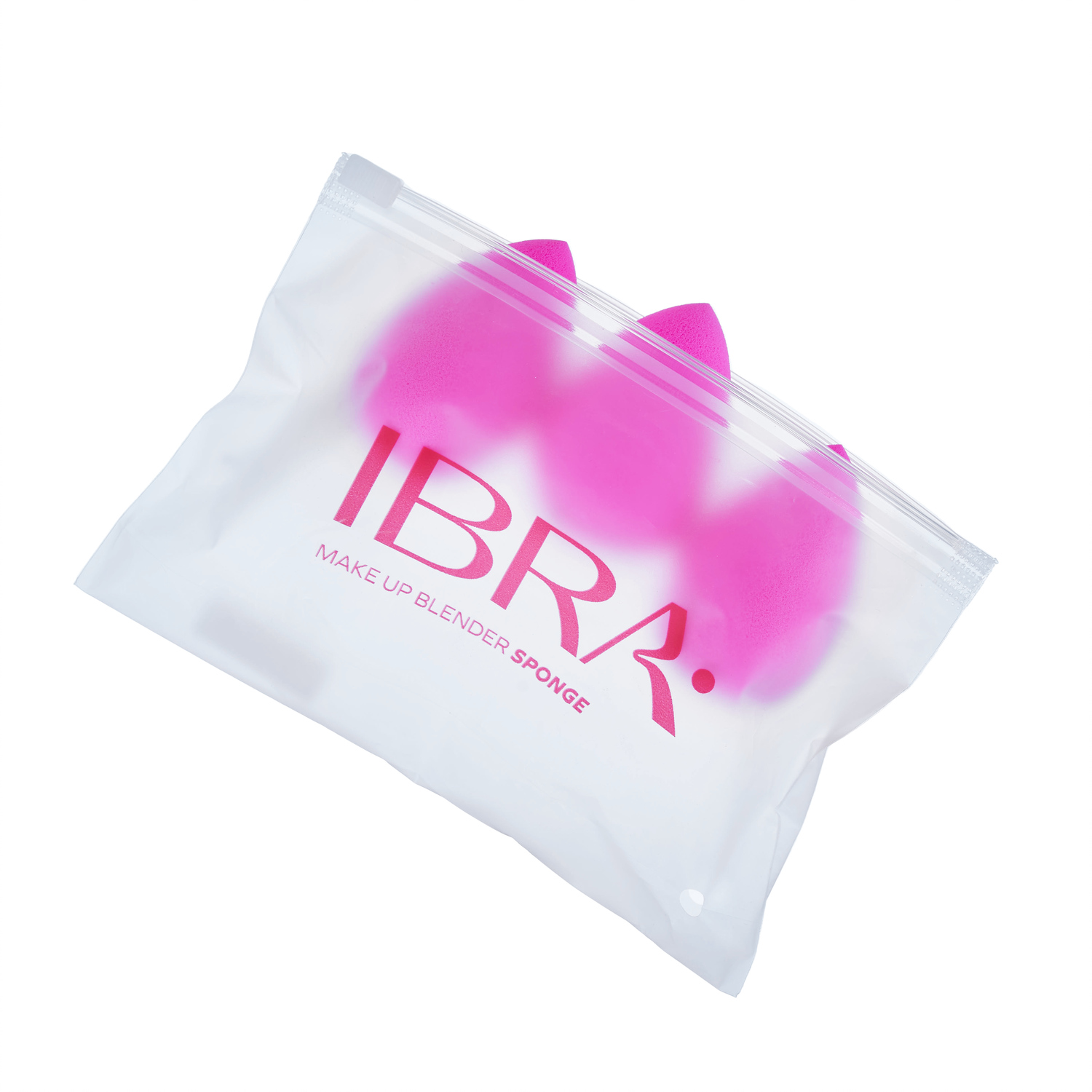 Ibra Makeup Blender Sponge zestaw: różowe gąbeczki, 3 szt.