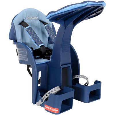Fotelik rowerowy WEERIDE Safe Deluxe Denim Przedni Rama 15kg Niebieski