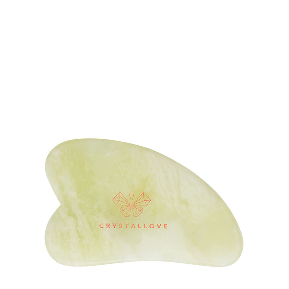 Crystallove Crystal Collection płytka do masażu twarzy gua sha z jadeitu, 1 szt.