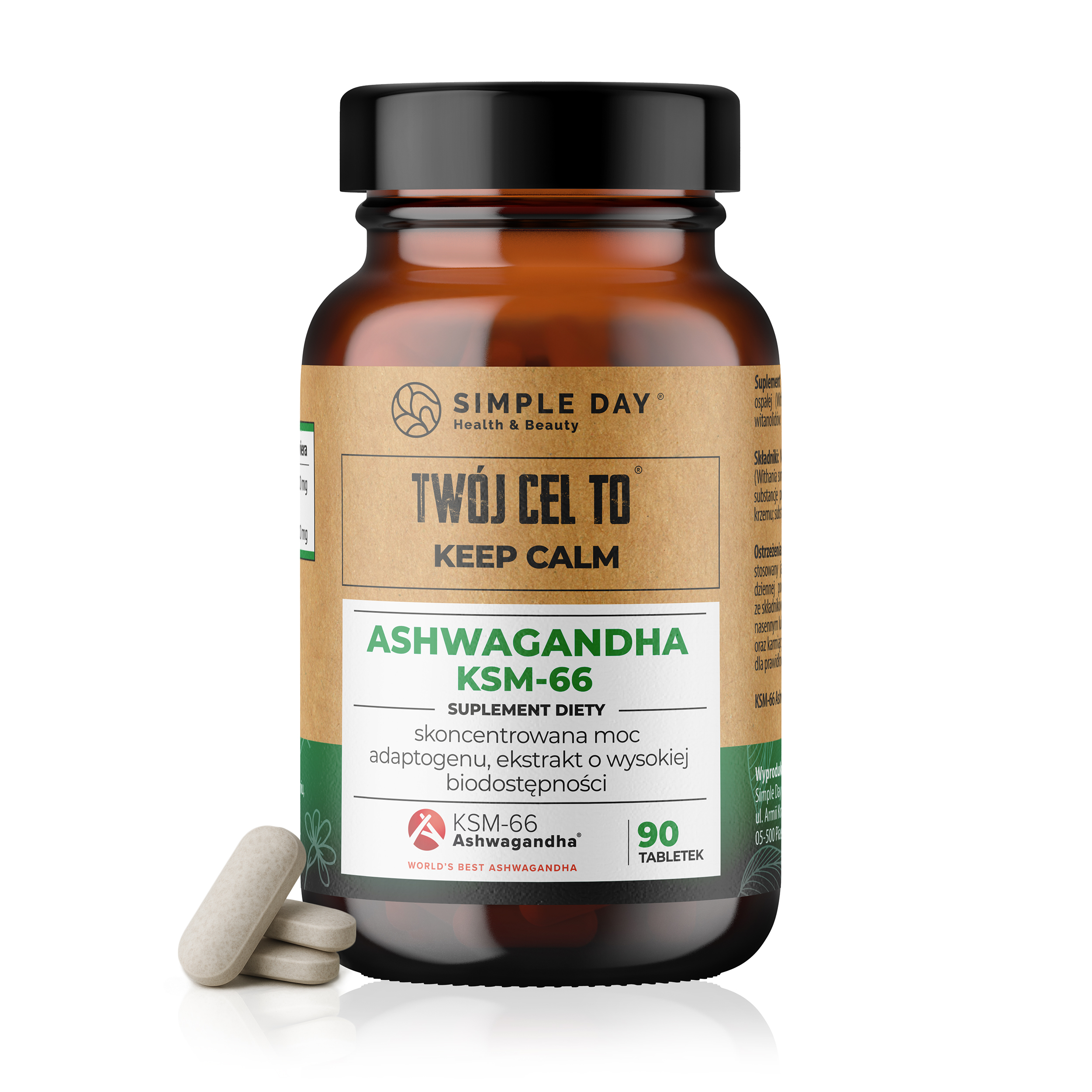 Twój Cel To Ashwagandha KSM-66 suplement diety, 90 kaps./1 opak.
