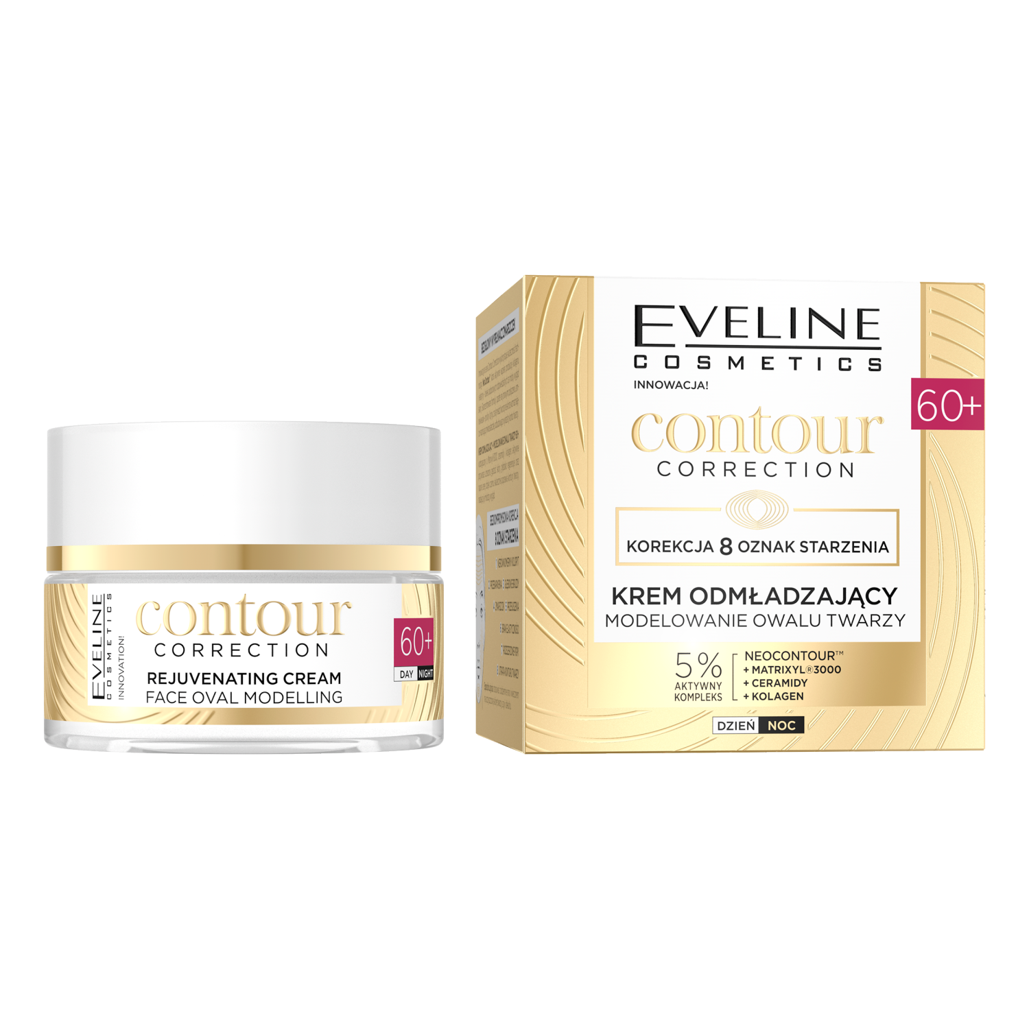 Eveline Cosmetics Contour Correction krem modelujący owal twarzy 60+, 50 ml