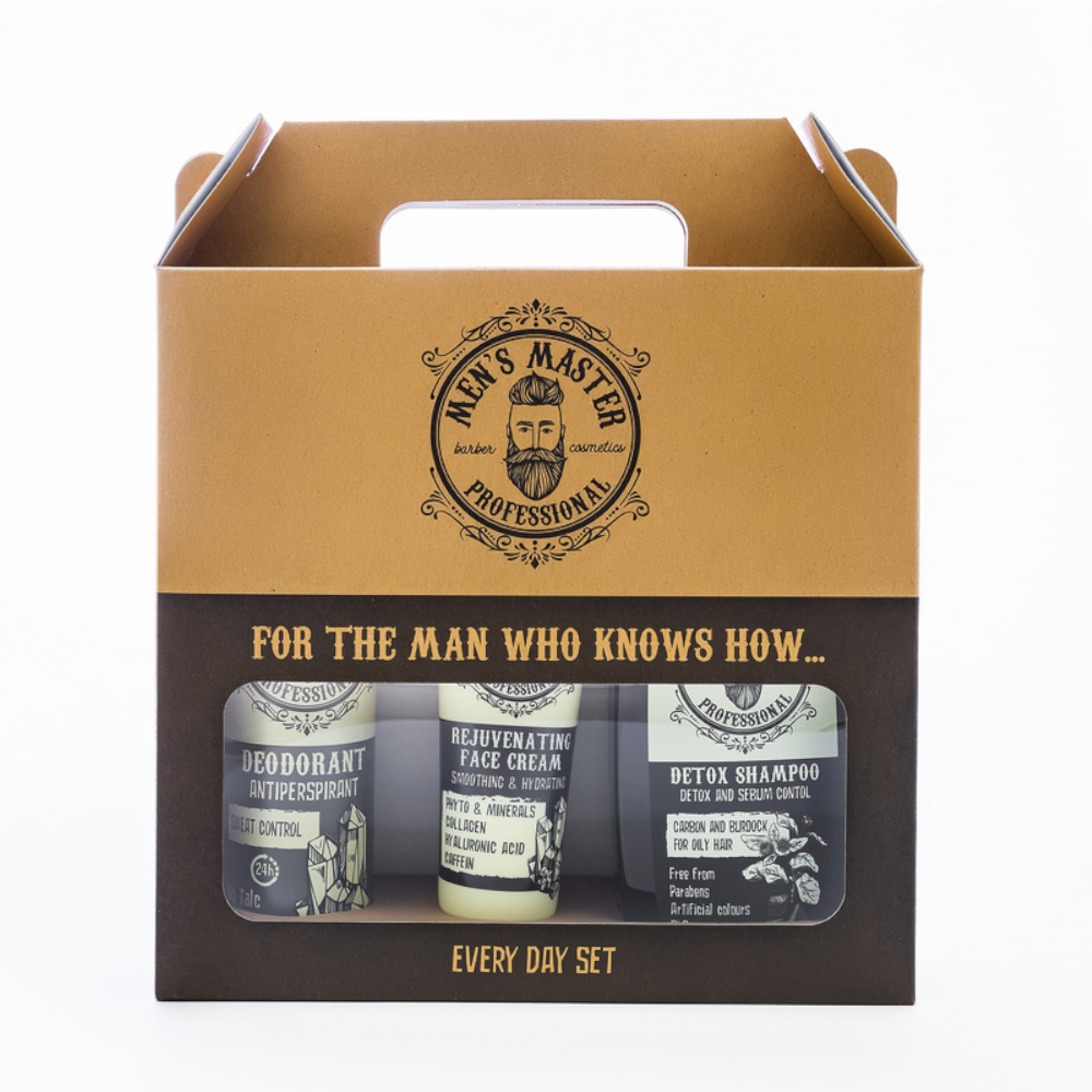 Men's Master zestaw: krem do twarzy, 75 ml + szampon do włosów, 260 ml + dezodorant, 150 ml