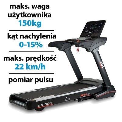 Bieżnia elektryczna BH FITNESS RS1000 2574W 22km/h