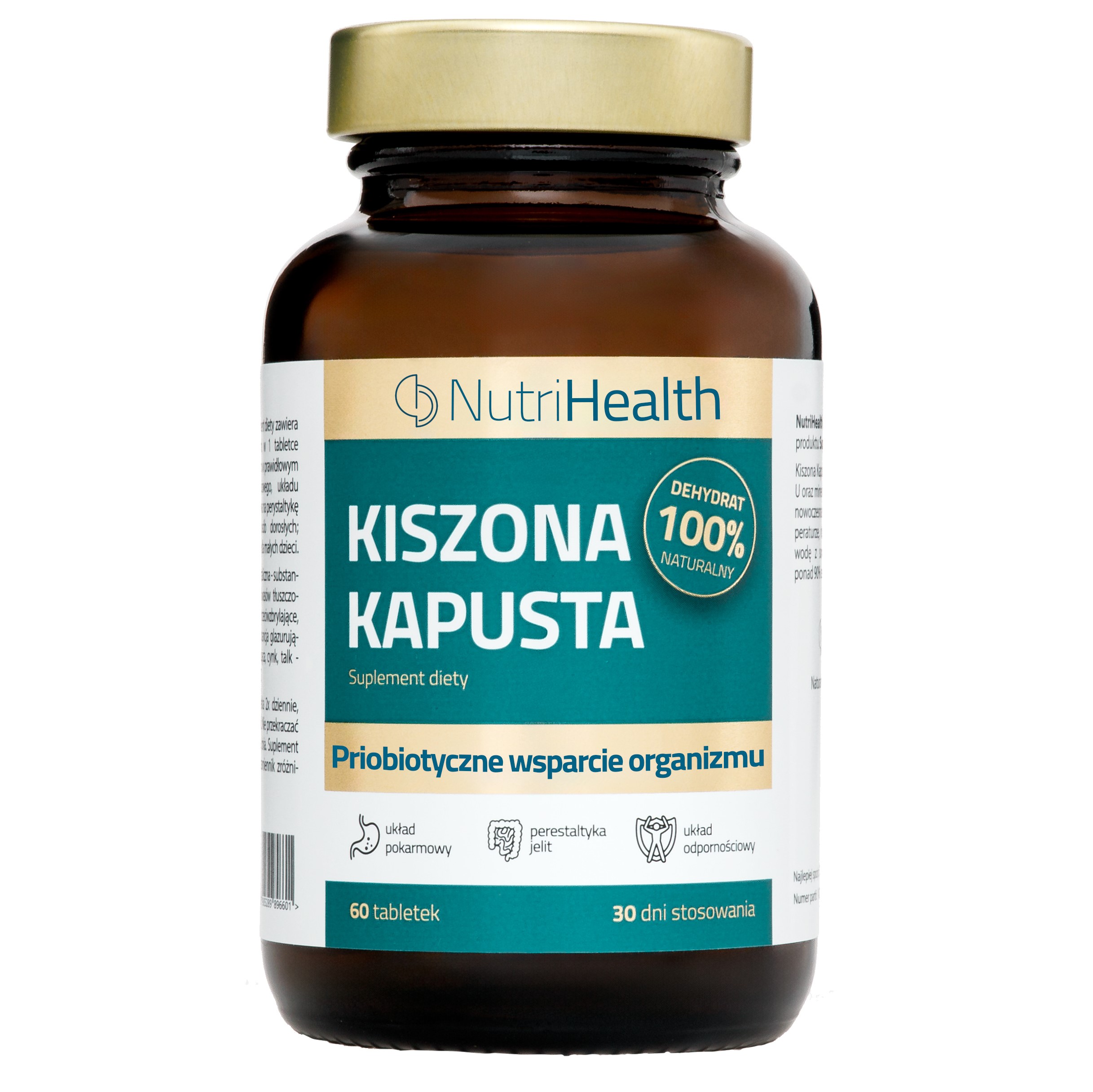 NutriHealth Kiszona Kapusta suplement diety, 60 tabs./1 opak.