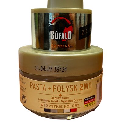 Pasta do butów BUFALO Połysk 2w1 Bezbarwny 40 ml