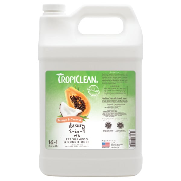 TROPICLEAN Papaya Coconut Shampoo and Conditioner 3.8L szampon i odżywka dla psa i kota