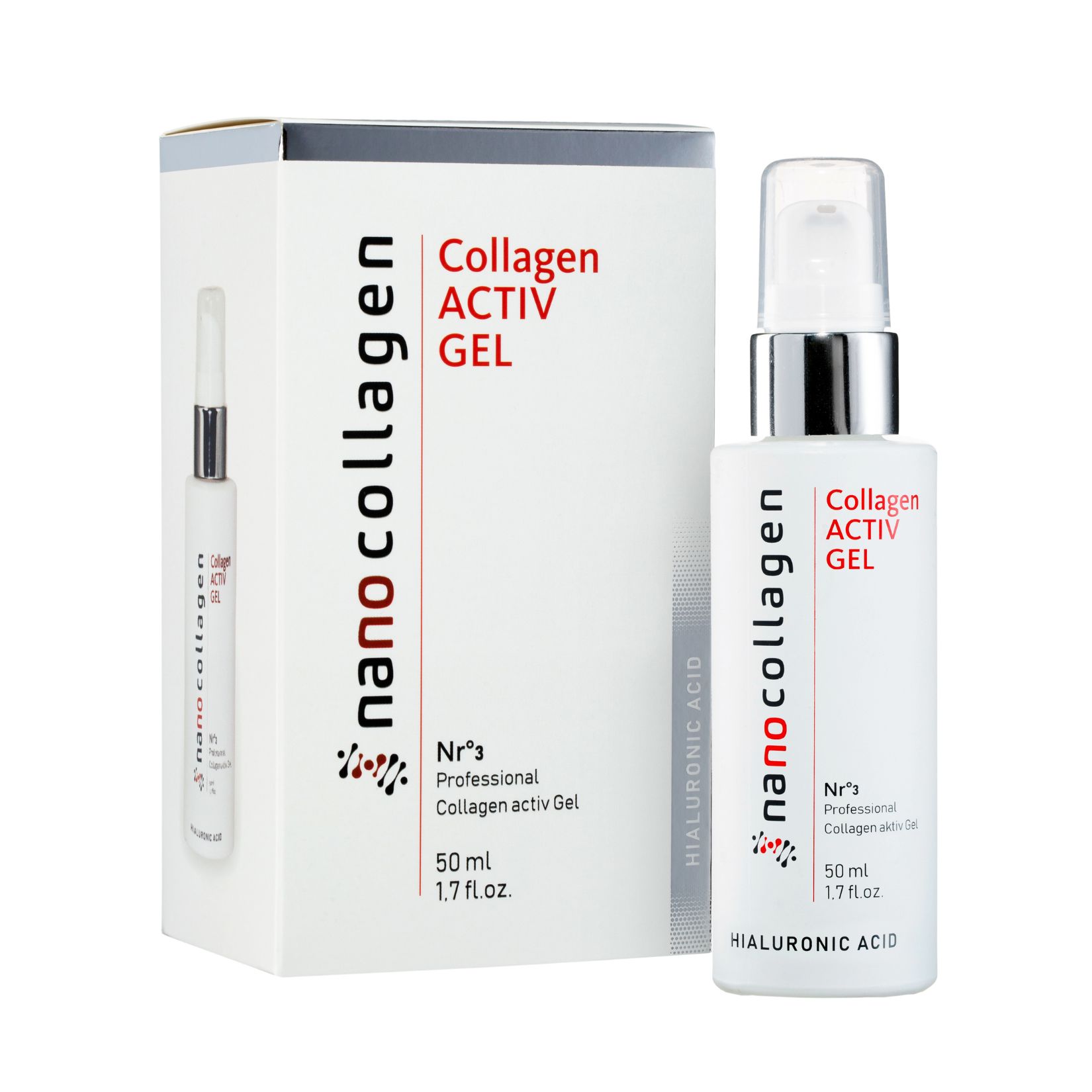 NanoCosmetics NanoCollagen nawilżający kolagen w żelu z kwasem hialuronowym do twarzy i ciała, 50 ml