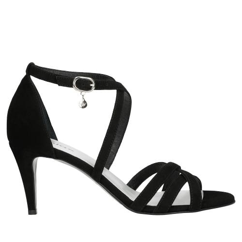 Wojas Czarne Sandały Damskie Na Szpilce