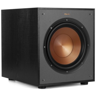 Subwoofer KLIPSCH R-100SW Czarny, Aktywny, 150W, Typ Bass Reflex, 10" Przetwornik na froncie, Obudowa MDF, Miedziane membrany