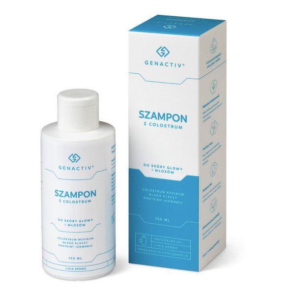 Genactive Szampon z colostrum szampon z colostrum do włosów i skóry głowy, 150 ml