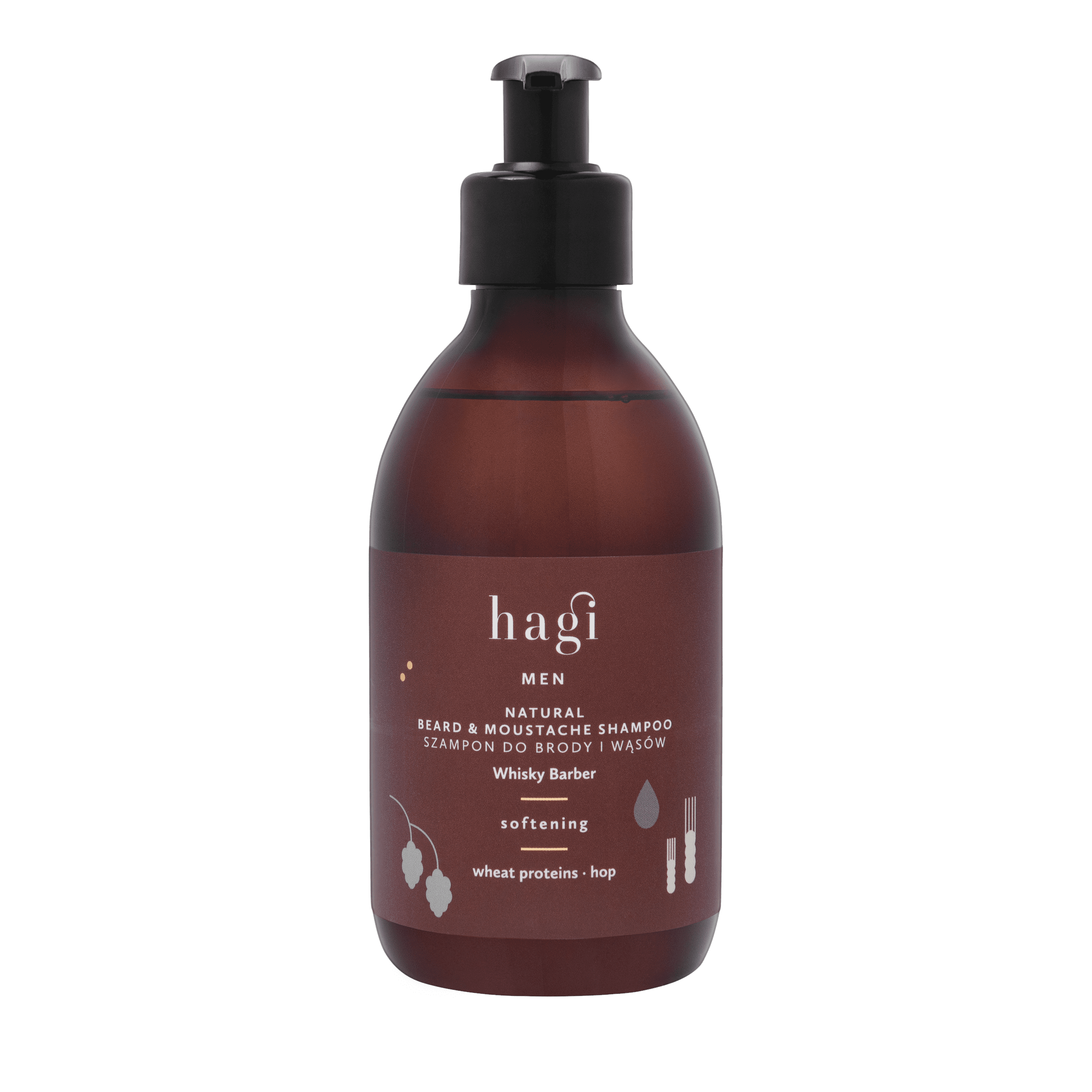 Hagi Whisky Barber naturalny szampon do brody i wąsów, 300 ml