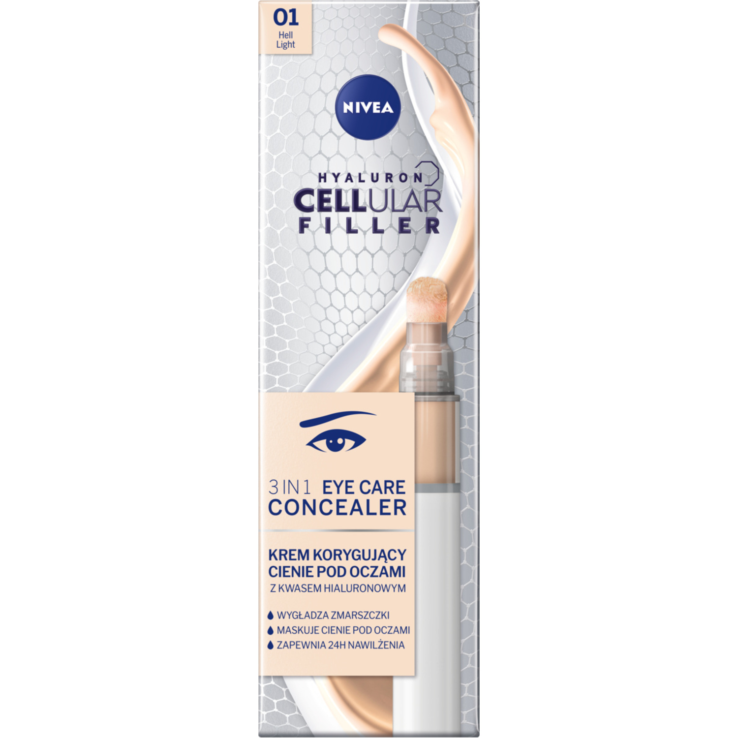 Nivea Cellular Filler 3w1 krem korygujący cienie pod oczami kolor jasny, 4 ml