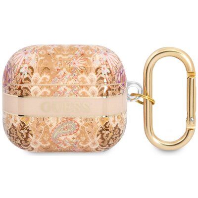Etui na słuchawki GUESS Paisley Strap Złoty