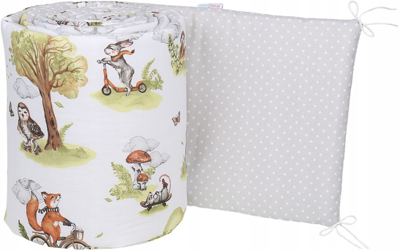 Ochraniacz do łóżeczka dwustronny na szczebelki 180x30cm Babymam