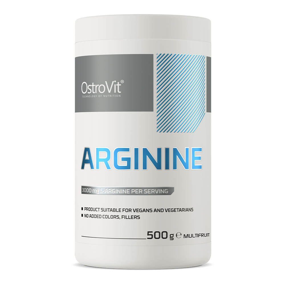 OstroVit Arginina suplement diety w proszku o smaku multiwitaminy, 500 g