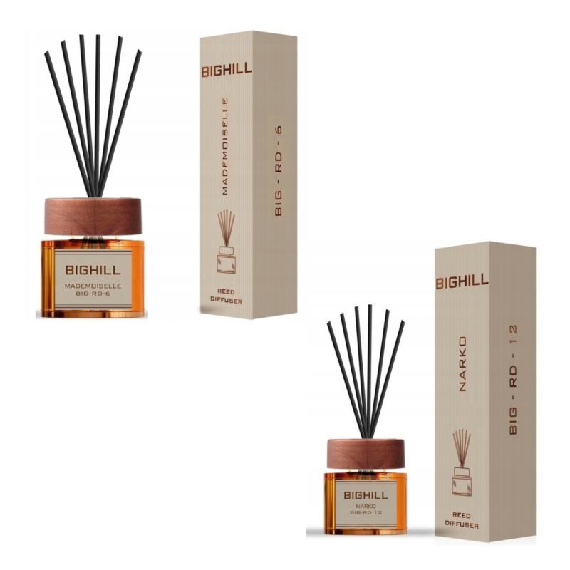 Eyfel zestaw zapachów do domu: zapach eyfel, bighill mademOIselle, 120 ml + zapach bighill narko, 120 ml