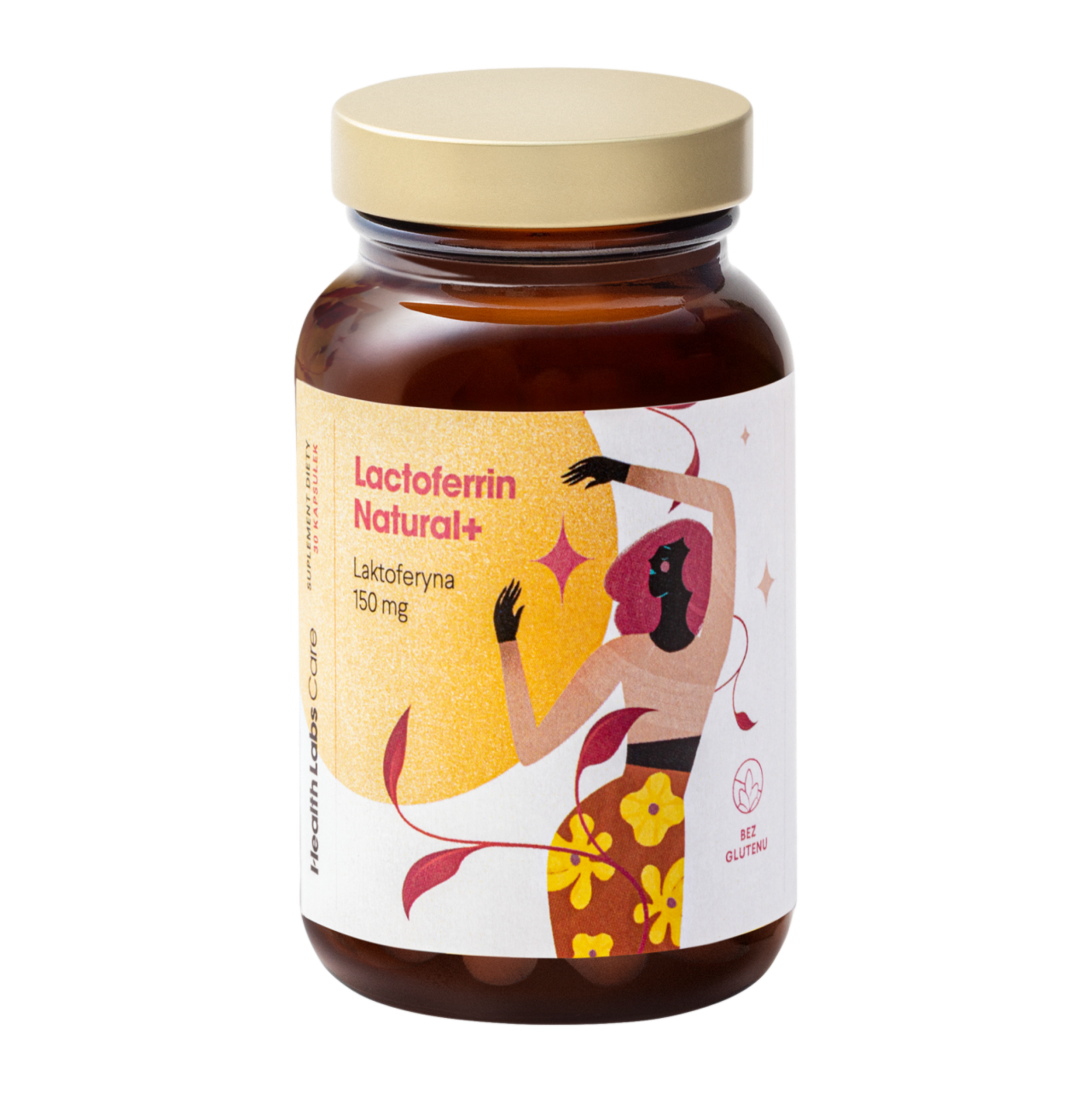Health Labs Care Lactoferrin Natural+ suplement diety laktoferyna 150mg, 30 kaps./1 opak.