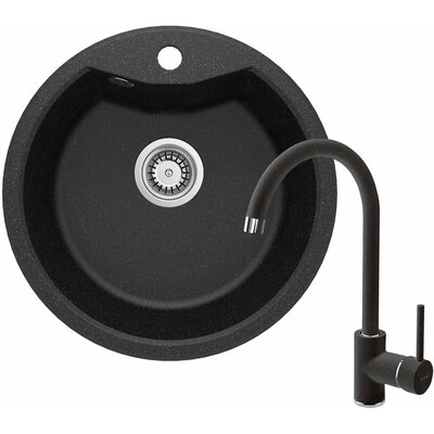 Zlewozmywak DEANTE Solis ZRSB2803 Grafitowy + bateria stojąca