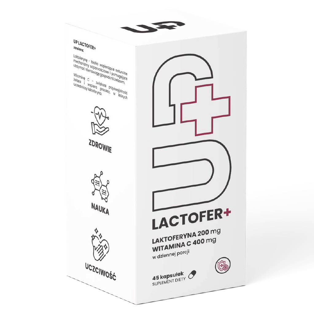 UP Health Pharma suplement diety laktoferyna, 45 kaps./1 opak.