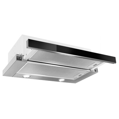 Okap TOFLESZ Vega Glass 50 cm Czarne szkło 279.4m3/h 63dB klasa C