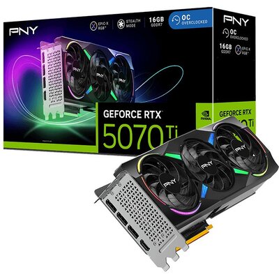 Karta graficzna PNY GeForce RTX 5070 Ti ARGB Triple Fan OC 16GB DLSS 4