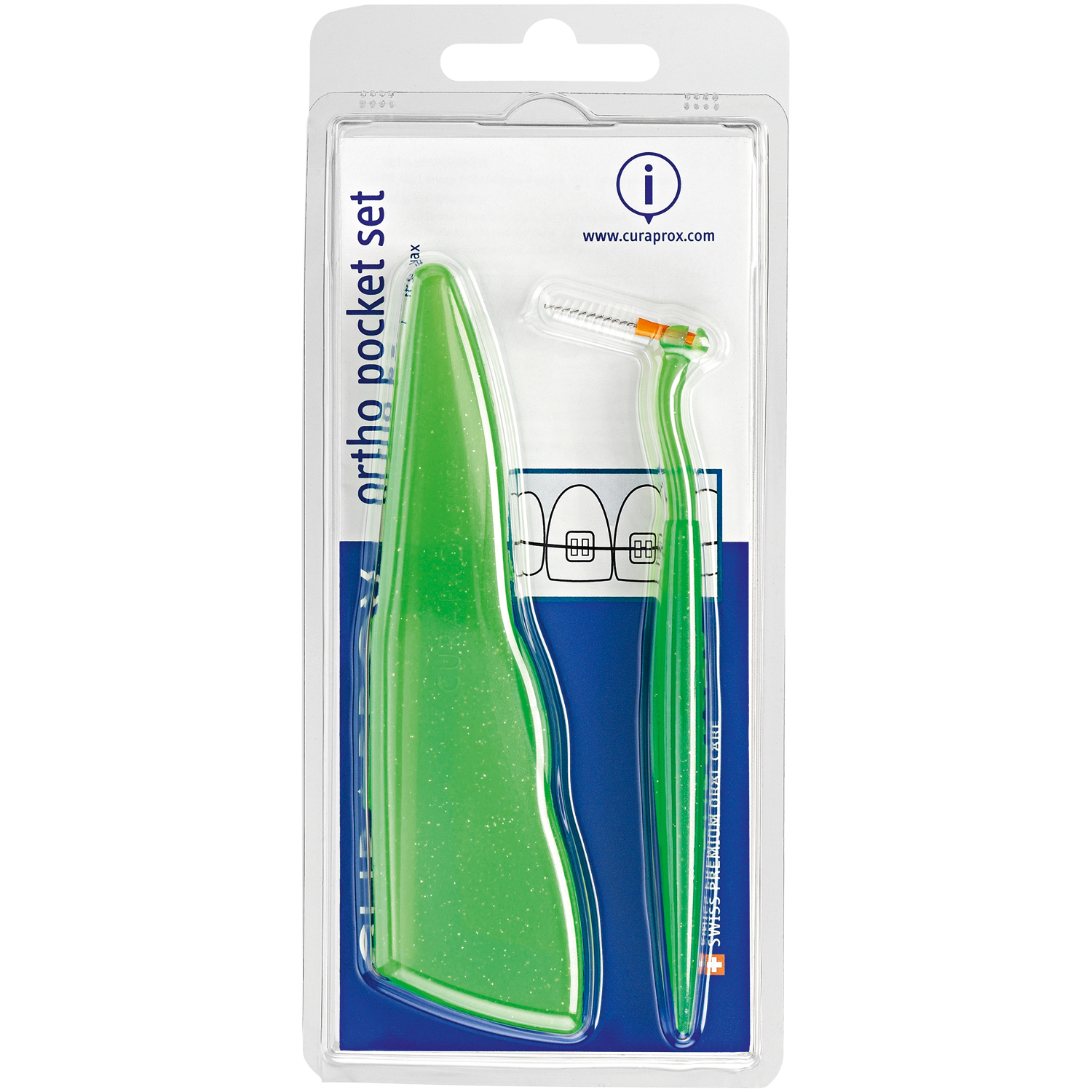 Curaprox CPS zestaw ortodontyczny: uchwyt, 1 szt. + szczoteczka, 3 szt.