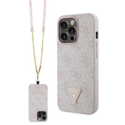 Etui GUESS Crossbody 4G Metal Logo do Apple iPhone 13/13 Pro Różowy