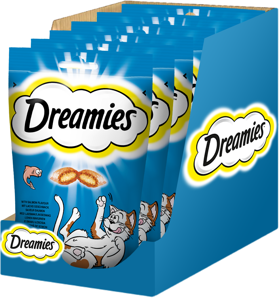 DREAMIES 6x60 g przysmak z wybornym łososiem dla kota