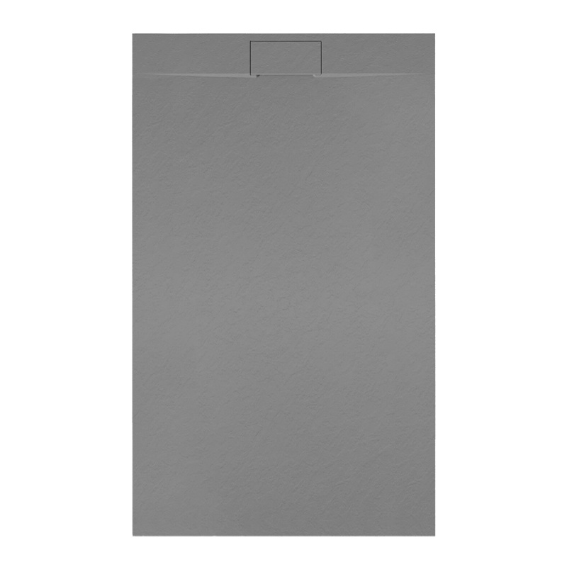 BRODZIK PRYSZNICOWY KAMIENNY PROSTOKĄTNY SLIM MIKO SZARY 110x90 CM