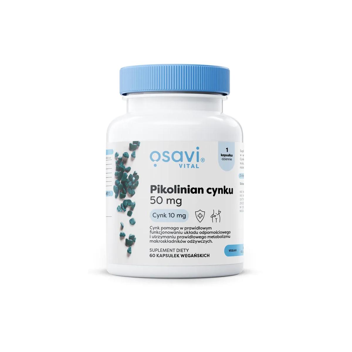 Osavi suplement diety Pikolinian cynku, 50mg, 60 kaps./1 opak.