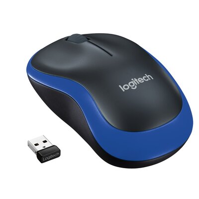 Mysz LOGITECH M185 Czarno-niebieski
