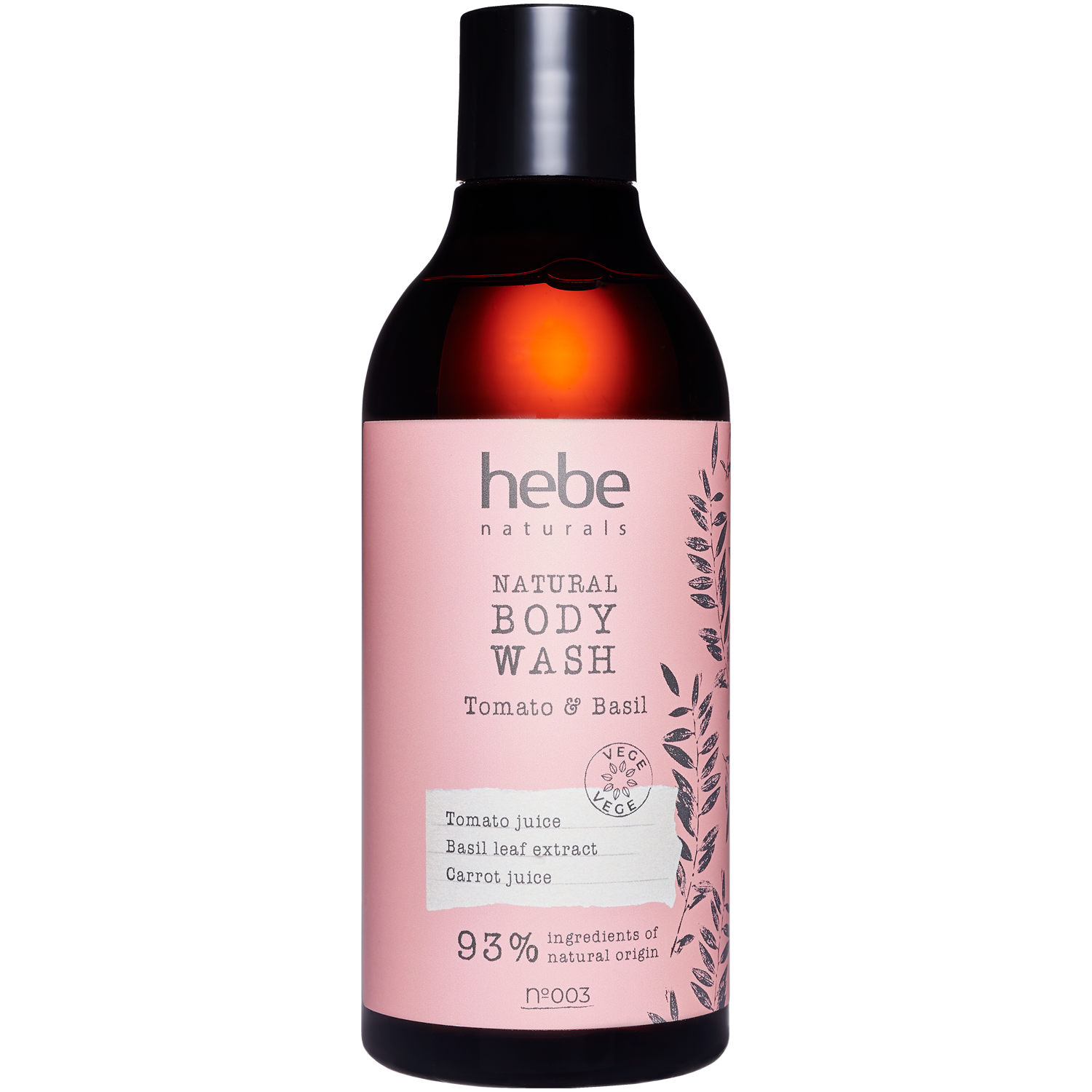 Hebe Naturals Natural Body Wash Tomato&Basil żel pod prysznic, 400 ml