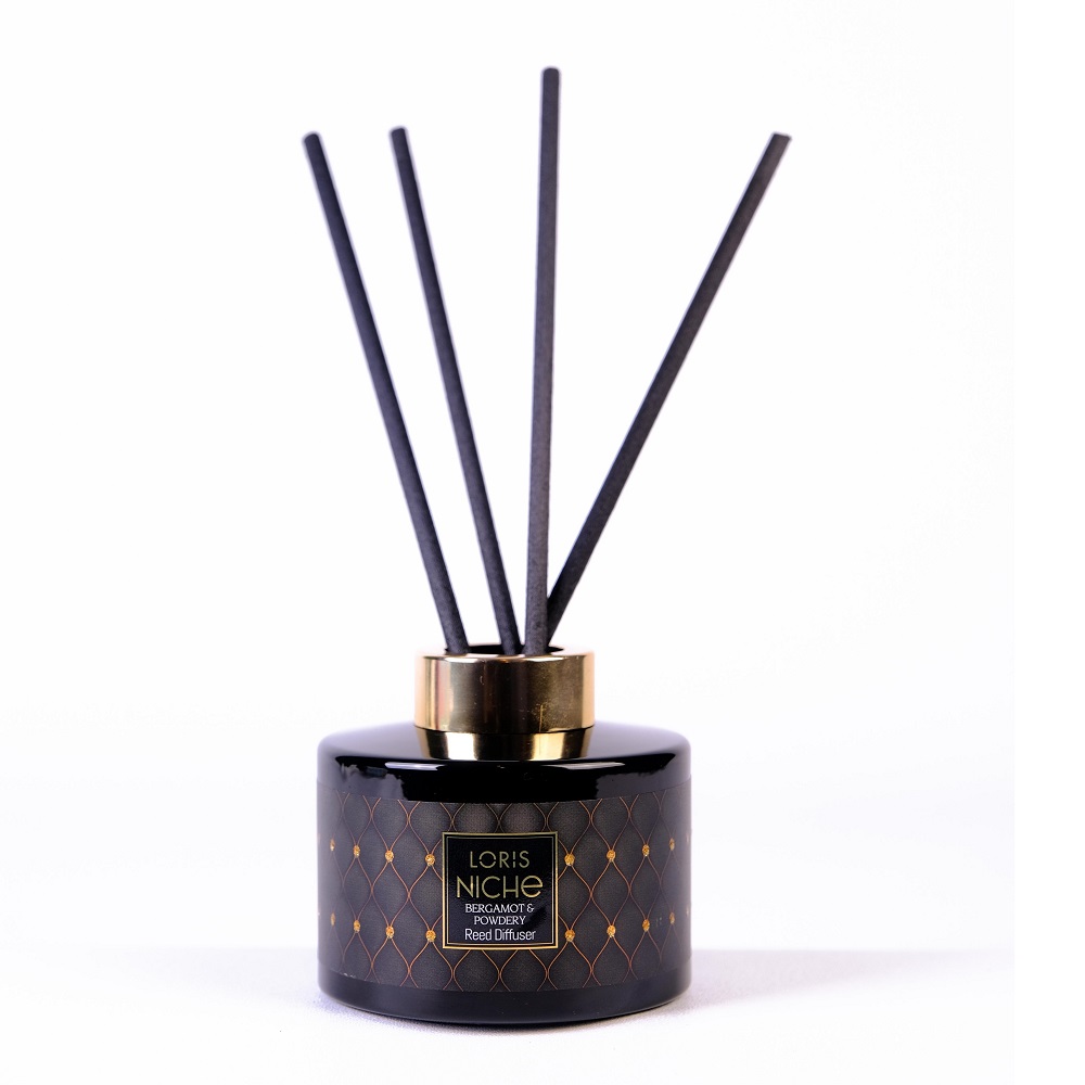 Loris Niche  dyfuzor zapachowy z patyczkami Bergamot & Powdery, 150 ml