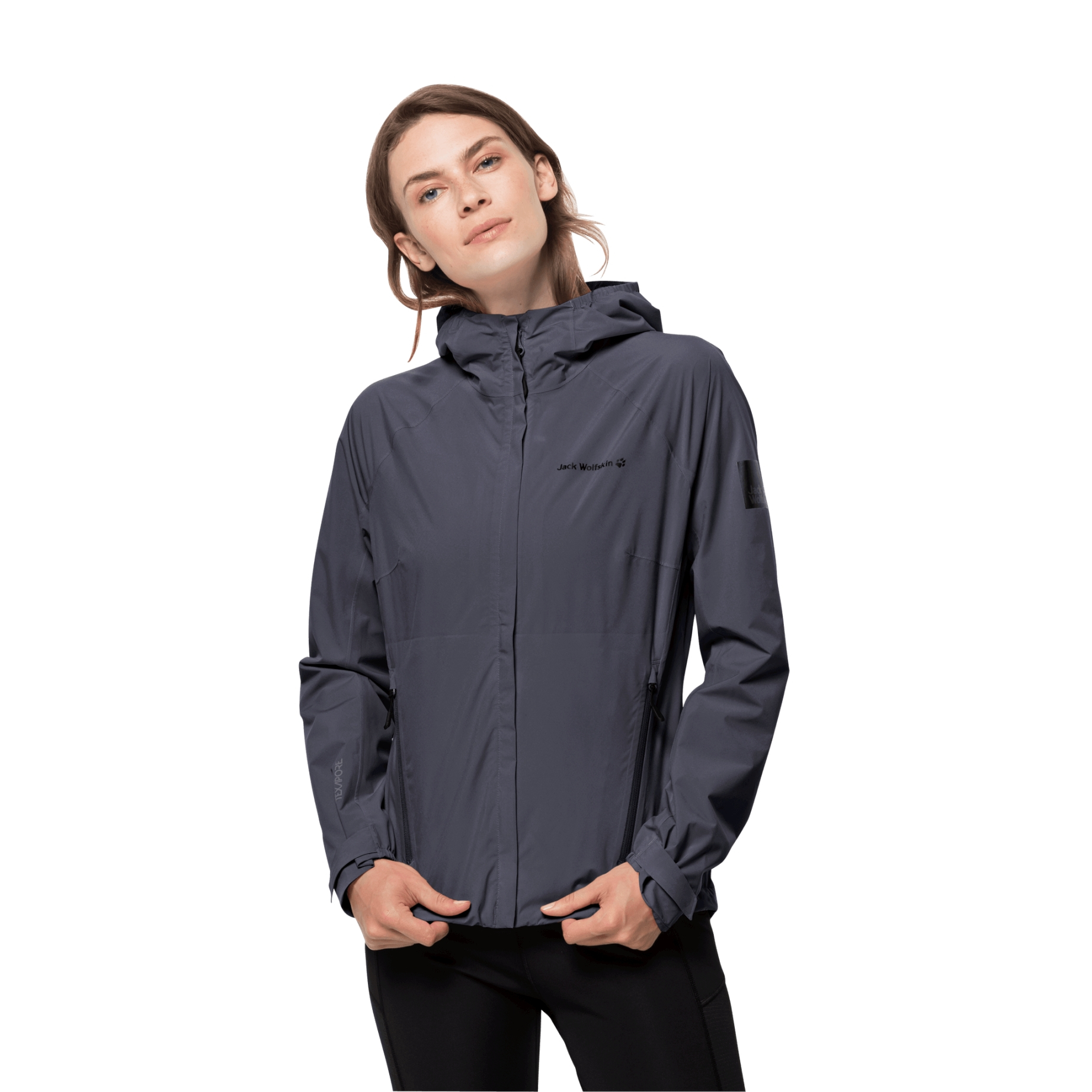 Damska kurtka przeciwdeszczowa TASMAN PEAK JKT W graphite - XL