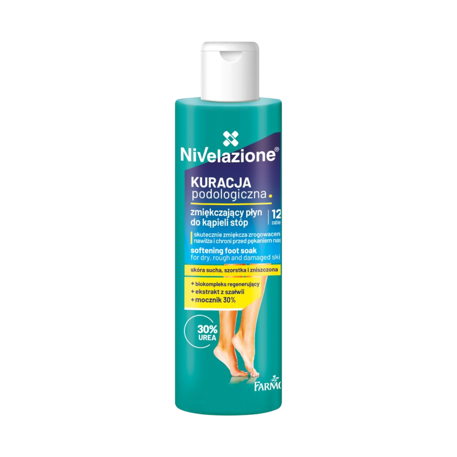 Nivelazione Kuracja Podologiczna zmiękczający płyn do kąpieli stóp, 170 ml