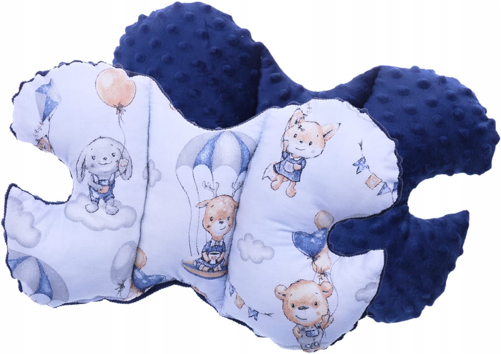 PODUSZKA PODRÓŻNA ANTYWSTRZĄSOWA MOTYLEK MINKY