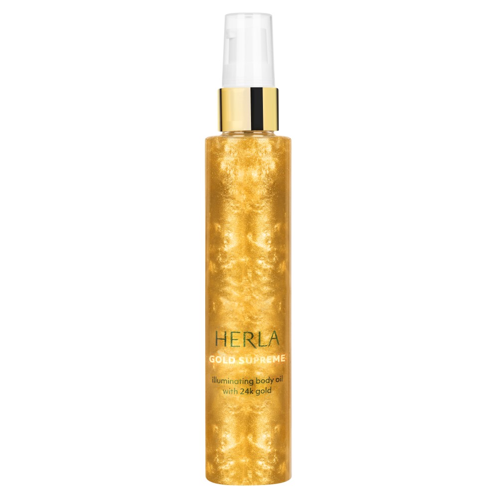 Herla Gold Supreme 24K złoty eliksir do ciała z drobinkami, 100 ml