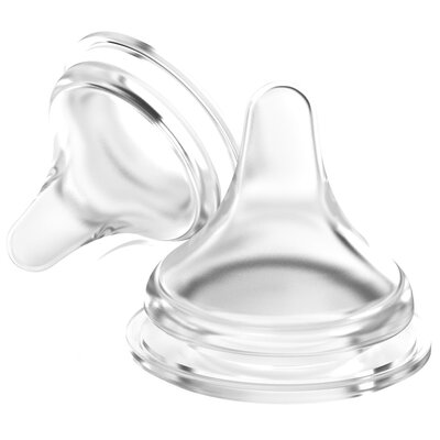 Smoczek LANSINOH Natural Wave rozmiar S 0-3 m Przezroczysty (2 sztuki)