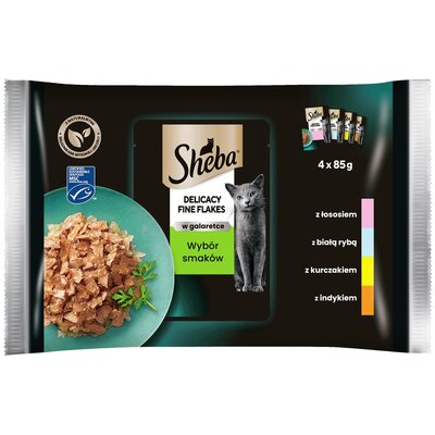 Karma dla kota SHEBA Delicacy in Jelly Mix smaków 4 x 85 g