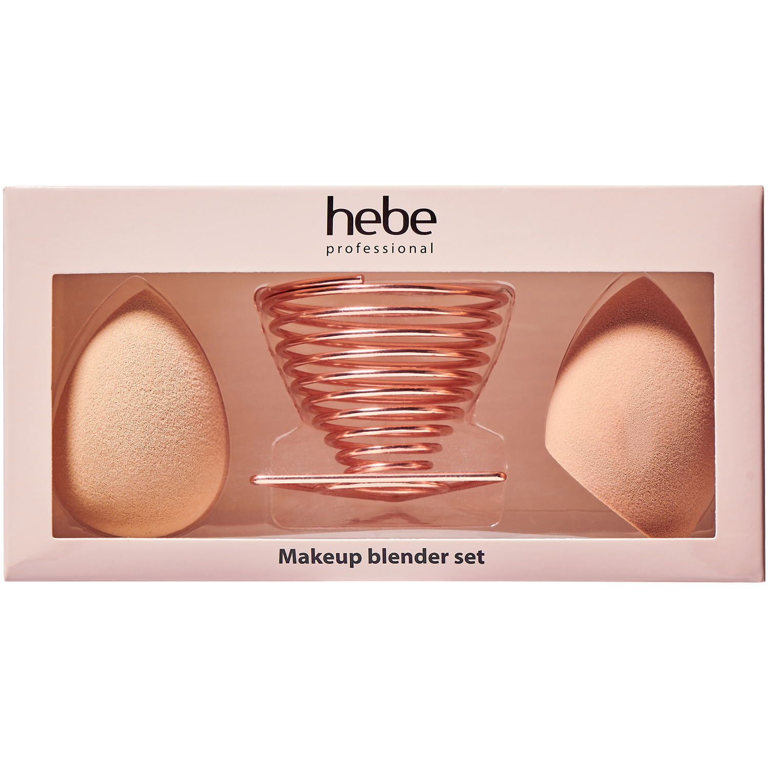 Hebe Professional Makeup Blender Set zestaw gąbek do makijażu ze stojakiem, 1 zest.