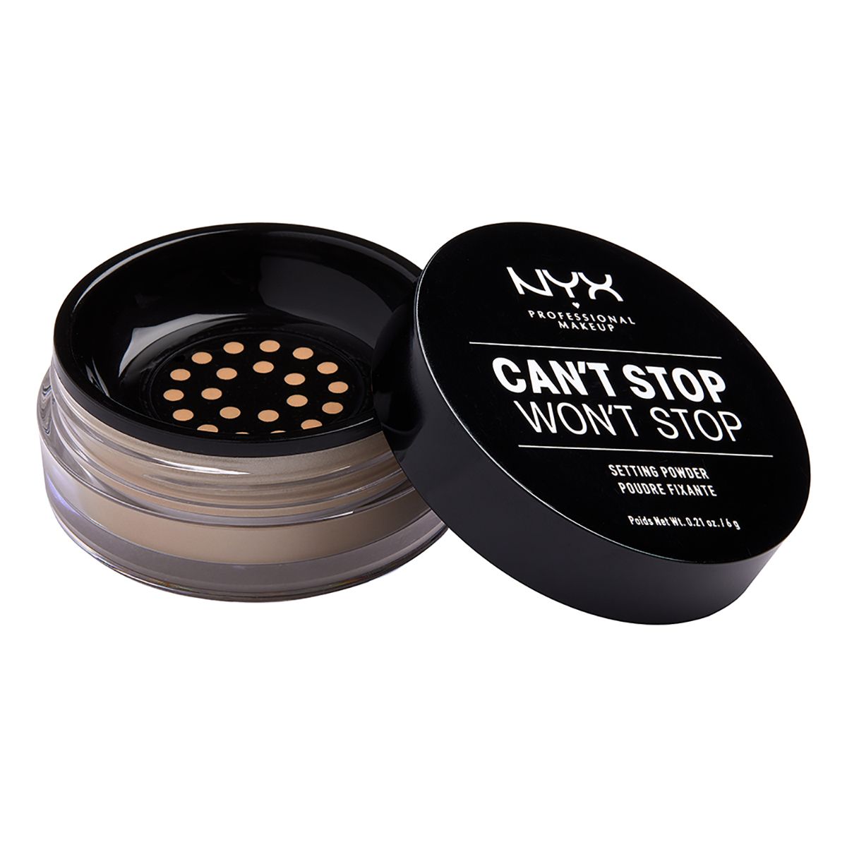 NYX Professional Makeup Can't Stop Won't Stop utrwalający puder do twarzy medium, 6 g