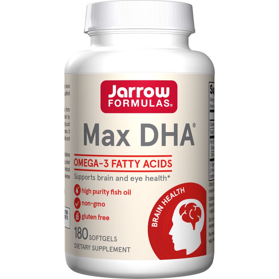 Jarrow Formulas Max DHA suplement diety, 180 kaps./1 opak.