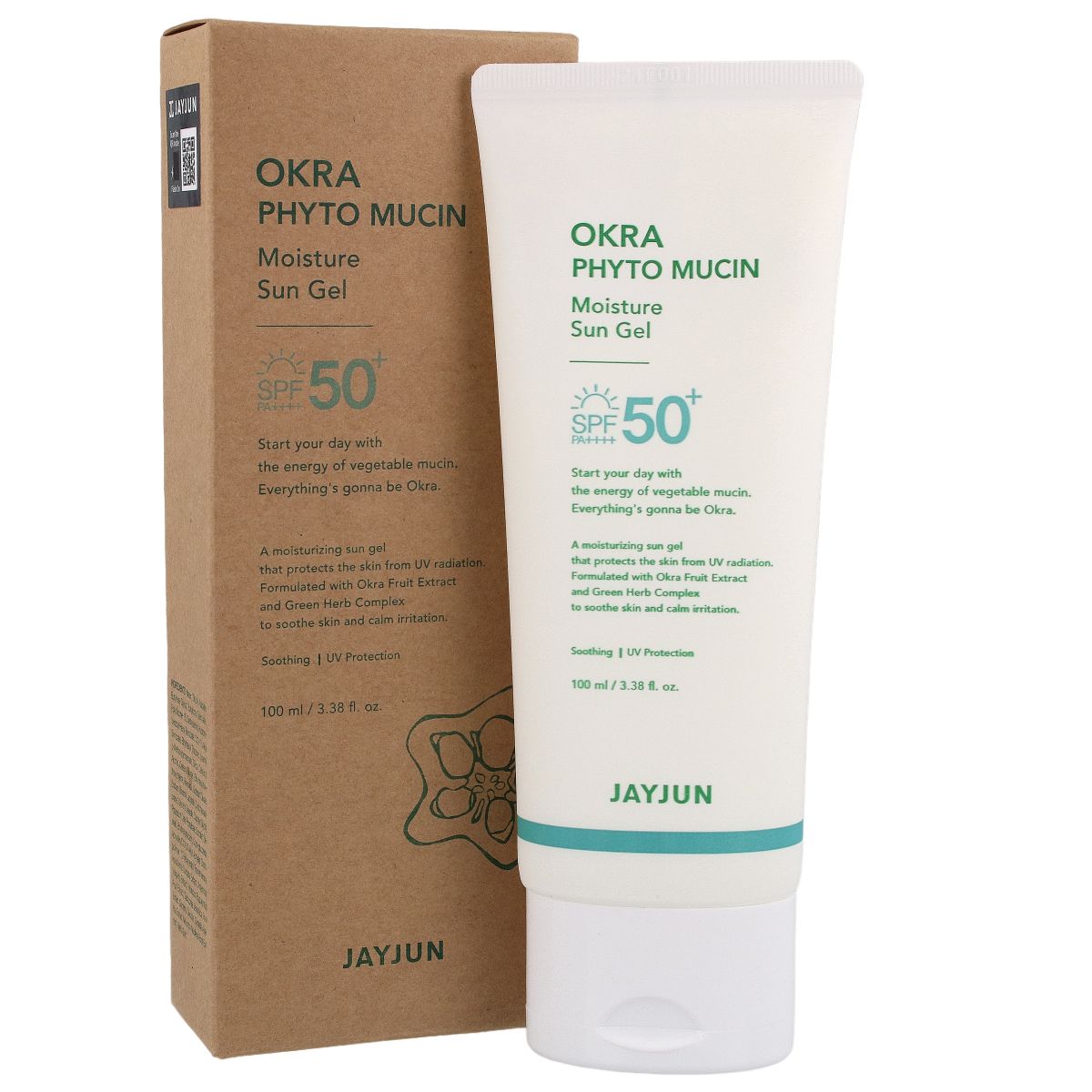 Jayjun Okra Phyto Mucin lekki żel przeciwsłoneczny SPF50+ PA++++, 100 ml