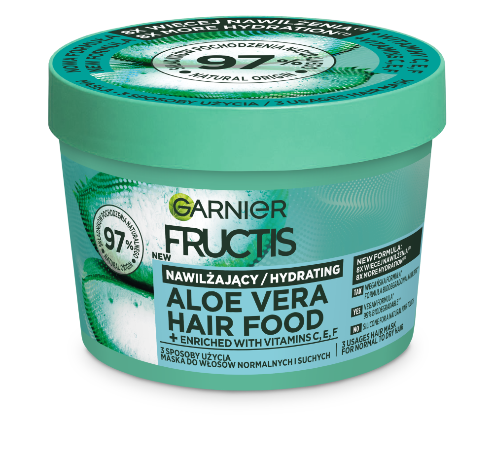 Garnier Fructis Aloe Vera Hair Food maska do włosów suchych i normalnych, 400 ml