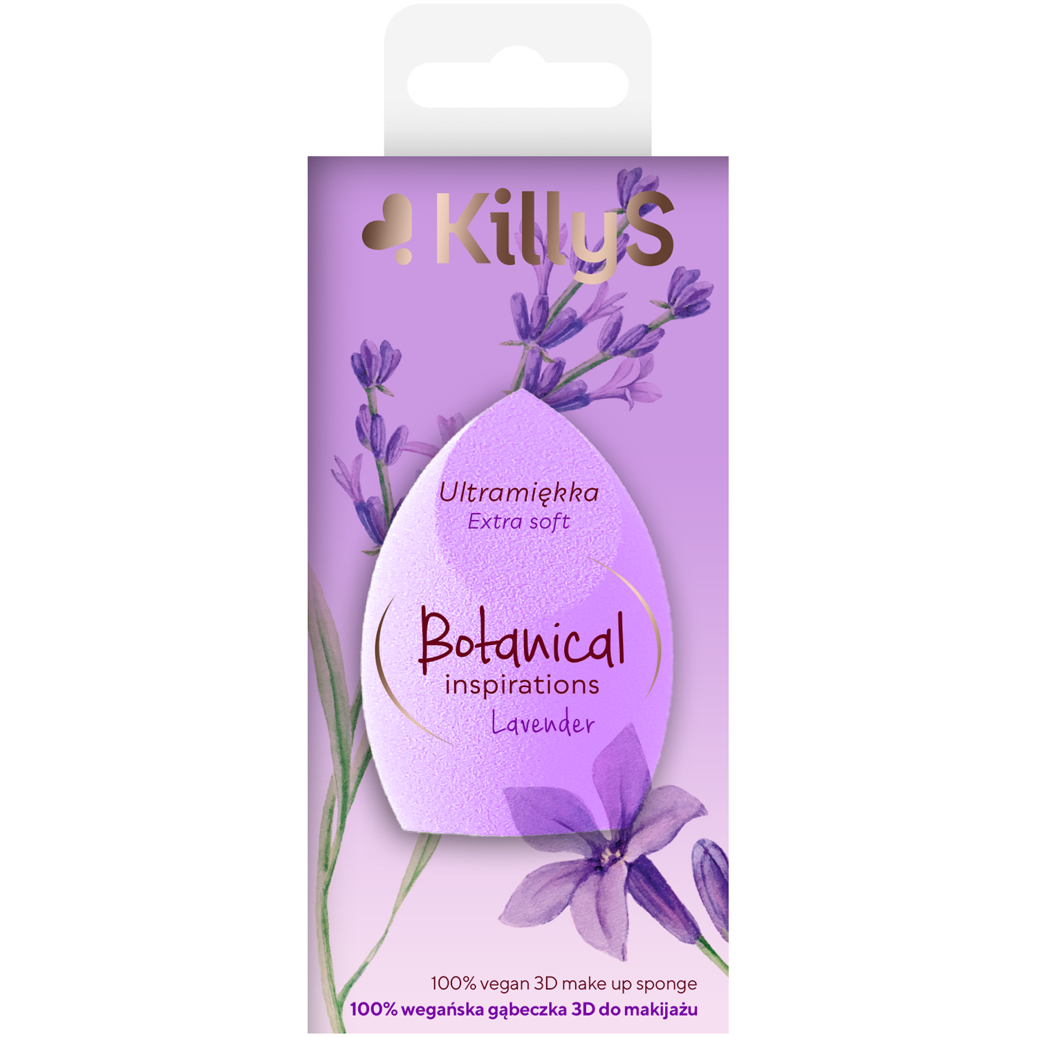 KillyS Botanical gąbka 3D do makijażu lawenda, 1 szt.