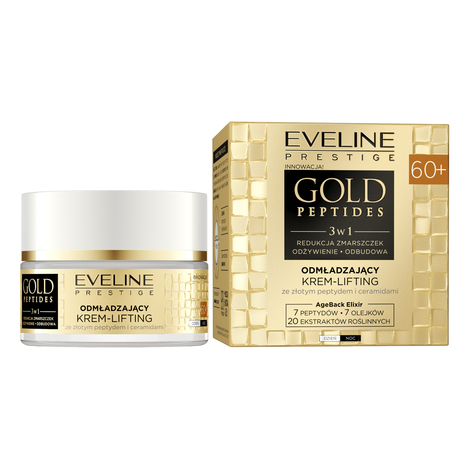 Eveline Prestige Gold Peptides liftingujący do twarzy 60+, 50 ml