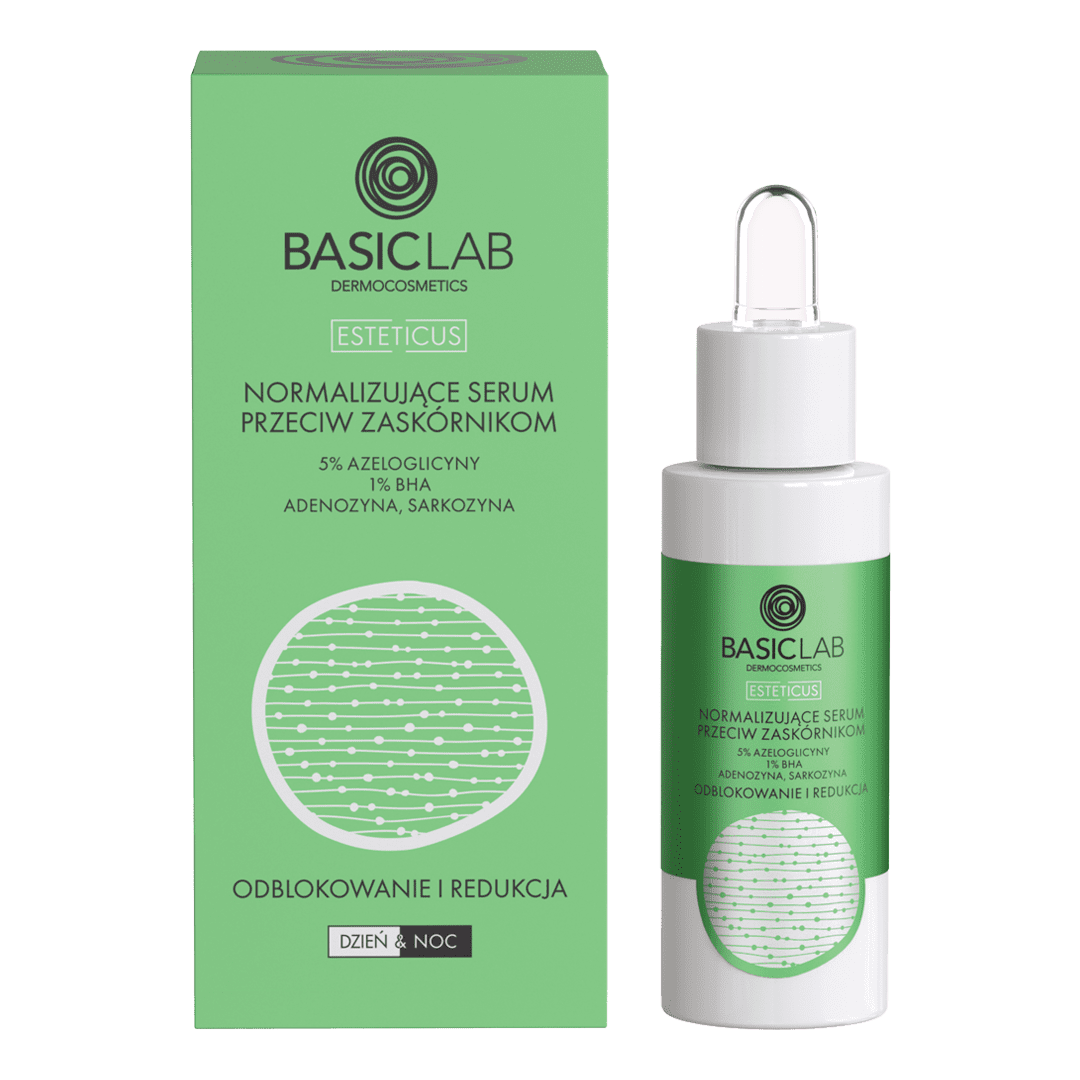 Basiclab Esteticus normalizujące serum przeciw zaskórnikom do twarzy, 30 ml