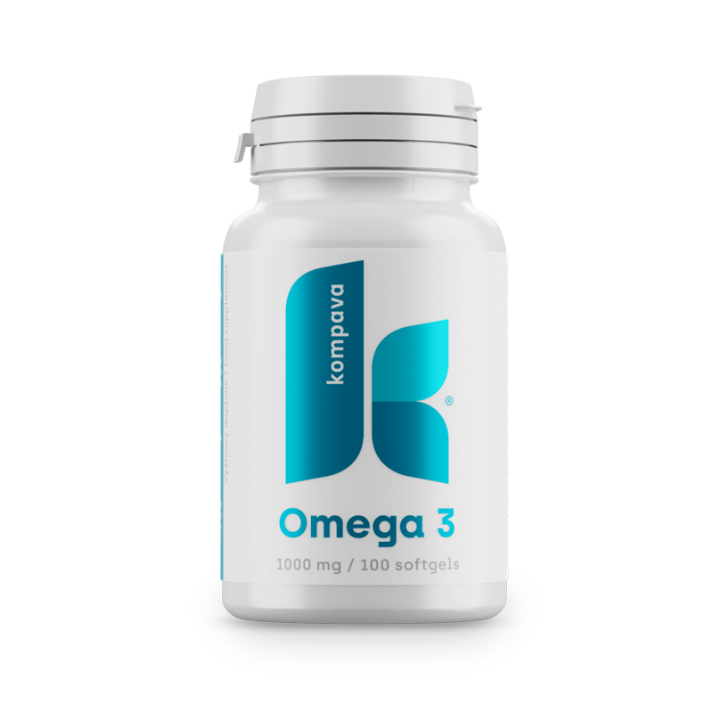 Kompava Omega 3 suplement diety, który zawiera kwasy tłuszczowe omega-3 z oleju rybiego. 1000 g