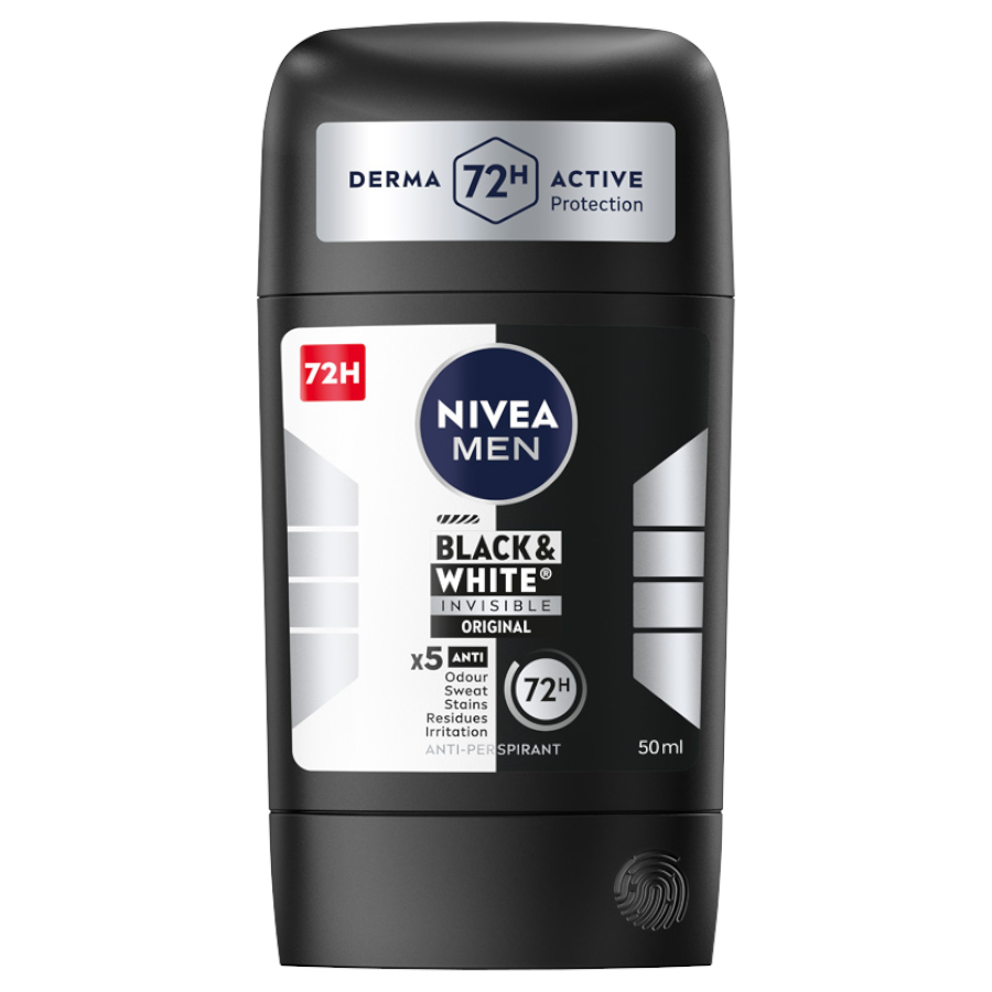 Nivea Men Black&White Original antyperspirant w sztyfcie, 50 ml 